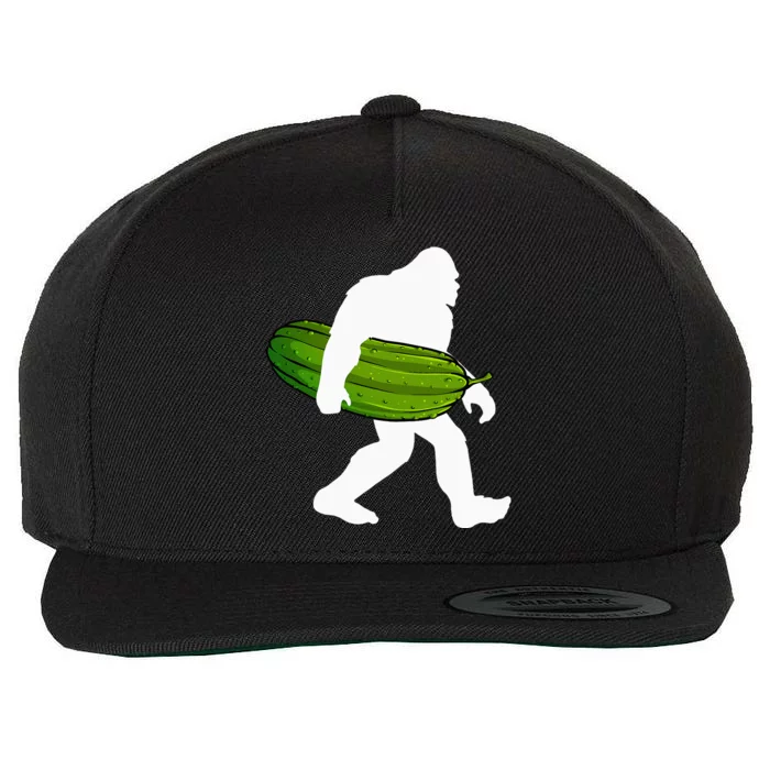 Pickle Art For Women Bigfoot Cucumber Wool Snapback Cap