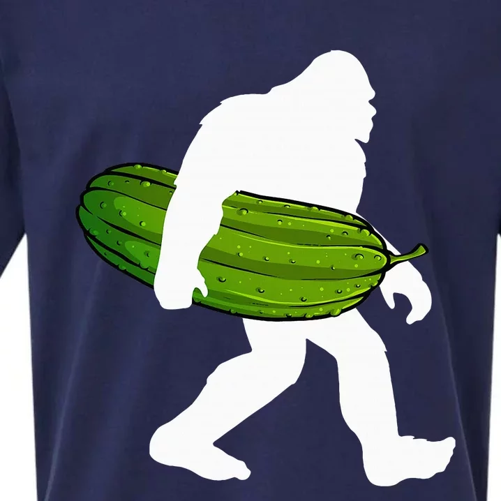 Pickle Art For Women Bigfoot Cucumber Sueded Cloud Jersey T-Shirt