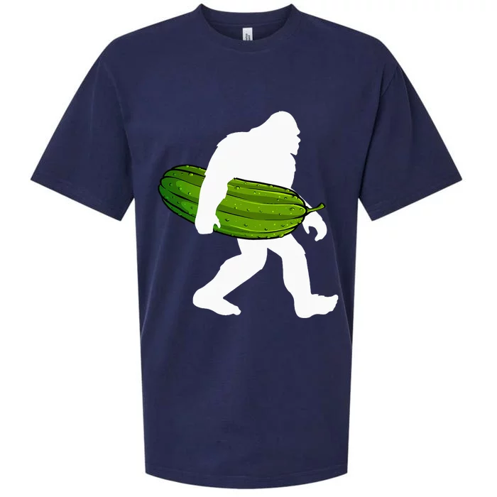 Pickle Art For Women Bigfoot Cucumber Sueded Cloud Jersey T-Shirt