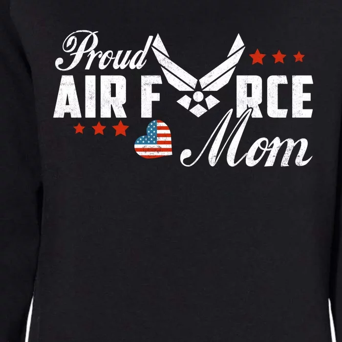 Proud Air Force Mom Heart Mother's Day Womens California Wash Sweatshirt