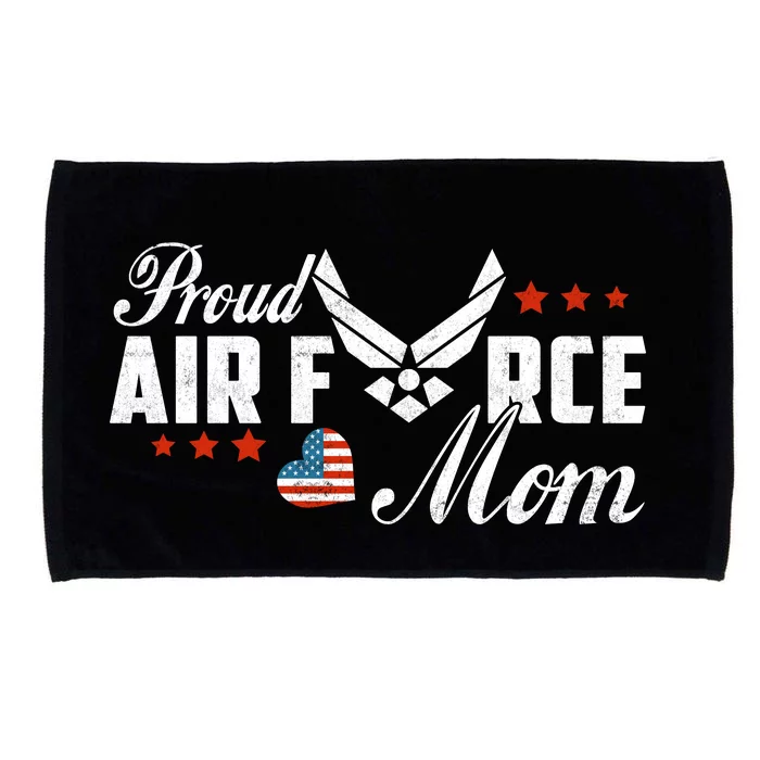 Proud Air Force Mom Heart Mother's Day Microfiber Hand Towel