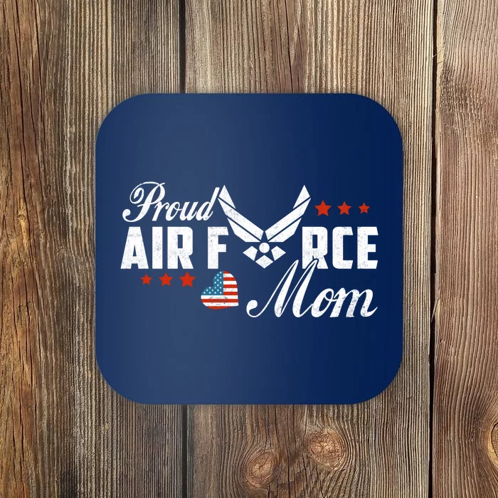 Proud Air Force Mom Heart Mother's Day Coaster