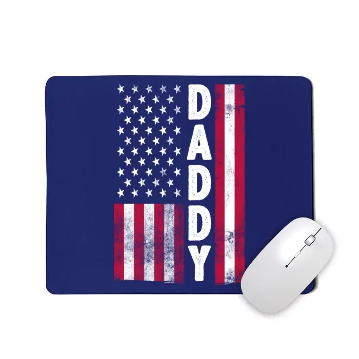 Patriotic American Flag Dad Father's Day Mousepad