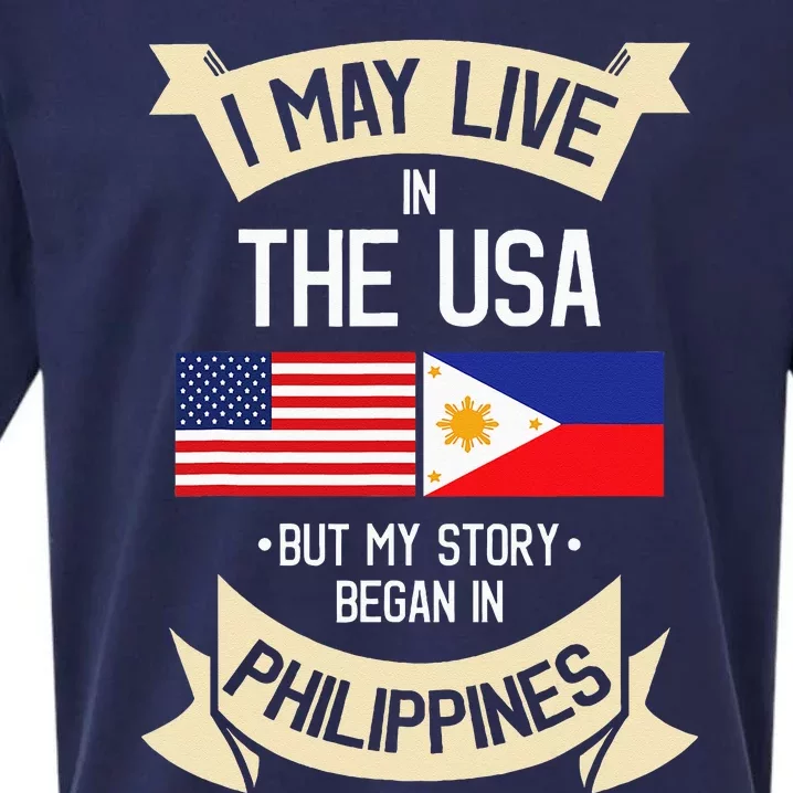 Philippines American Flag USA Filipino Roots Gifts Sueded Cloud Jersey T-Shirt