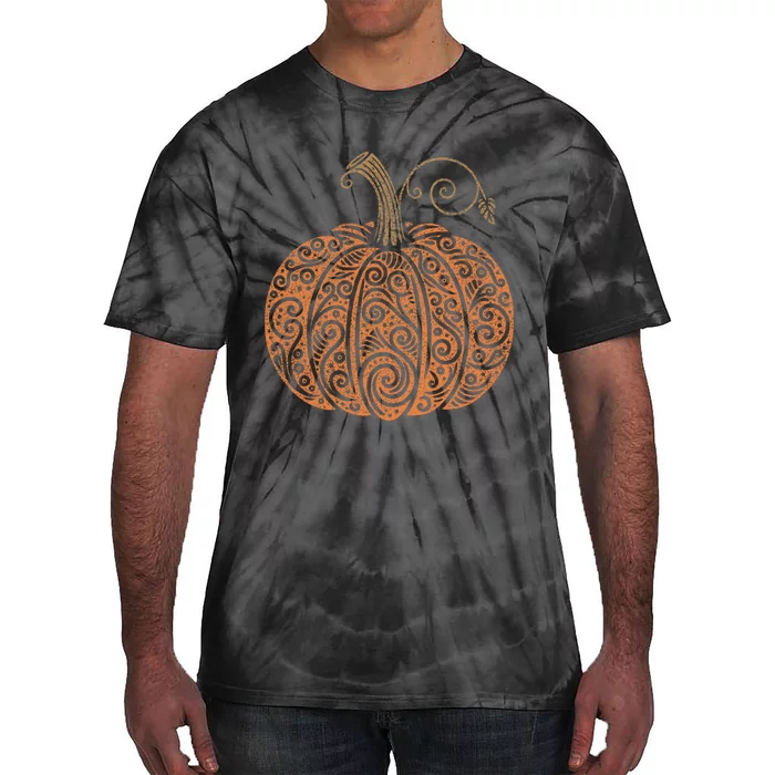 Pumpkin Autumn Fall Thanksgiving Halloween Tie-Dye T-Shirt