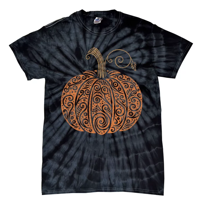 Pumpkin Autumn Fall Thanksgiving Halloween Tie-Dye T-Shirt