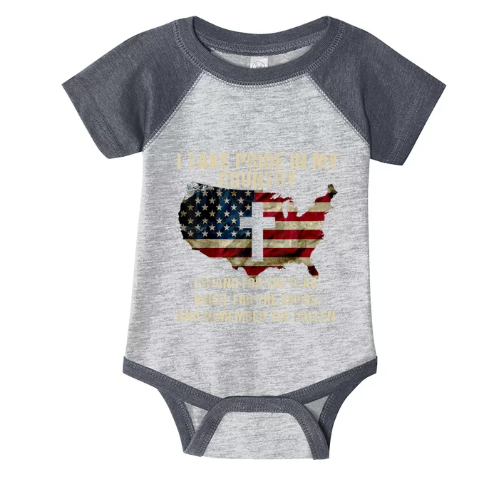 Patriotic American Flag Infant Baby Jersey Bodysuit