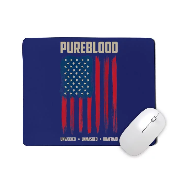 Pureblood American Flag Pure Blooded Patriot Mousepad