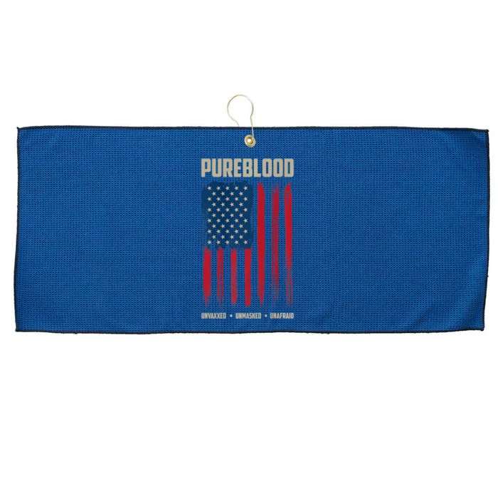 Pureblood American Flag Pure Blooded Patriot Large Microfiber Waffle Golf Towel