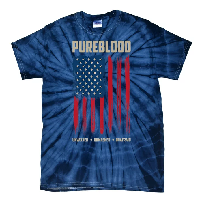 Pureblood American Flag Pure Blooded Patriot Tie-Dye T-Shirt ...