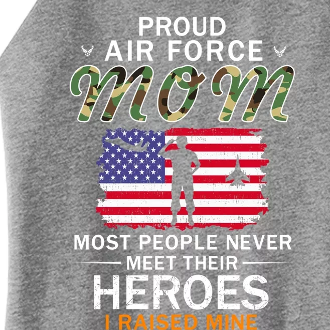 Proud Air Force Mom I Raised My Heroes Camouflage Army Gift Women’s Perfect Tri Rocker Tank