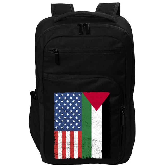 Palestinian American Flag Free Palestine Free Gaza Palestine Cool Gift Impact Tech Backpack