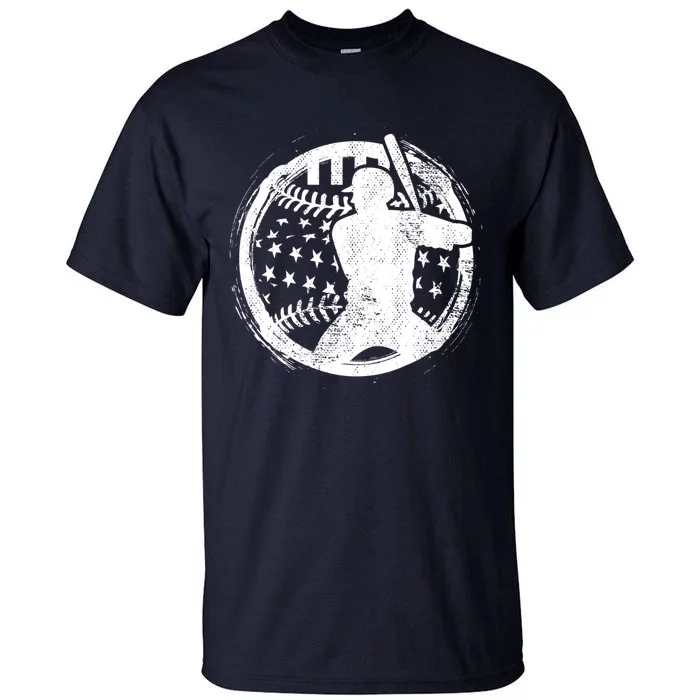 Patriotic American Flag Baseball design, Baseball design Tall T-Shirt