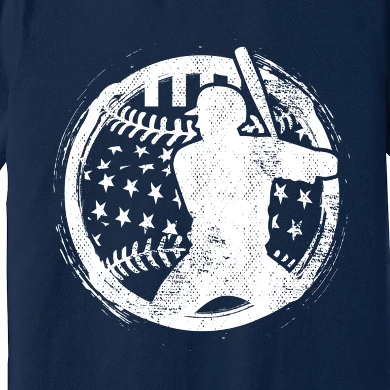 Patriotic American Flag Baseball design, Baseball design Premium T-Shirt