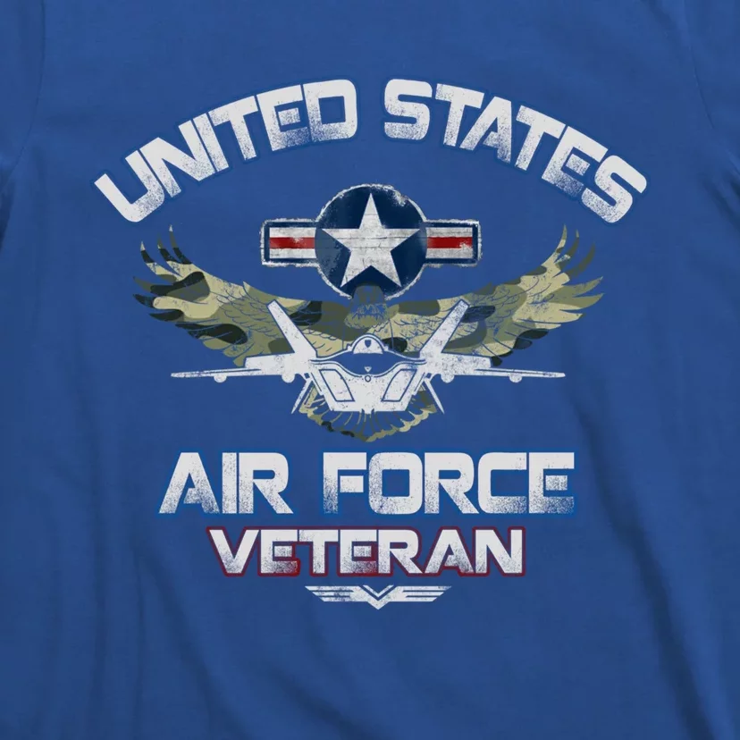 Proud Air Force Veteran Cute Gift Military Veterans Day Dad Papa Gift T-Shirt