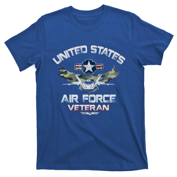 Proud Air Force Veteran Cute Gift Military Veterans Day Dad Papa Gift T-Shirt