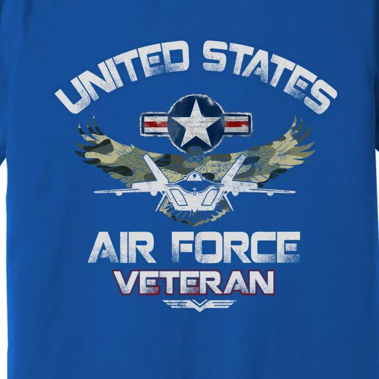 Proud Air Force Veteran Cute Gift Military Veterans Day Dad Papa Gift Premium T-Shirt