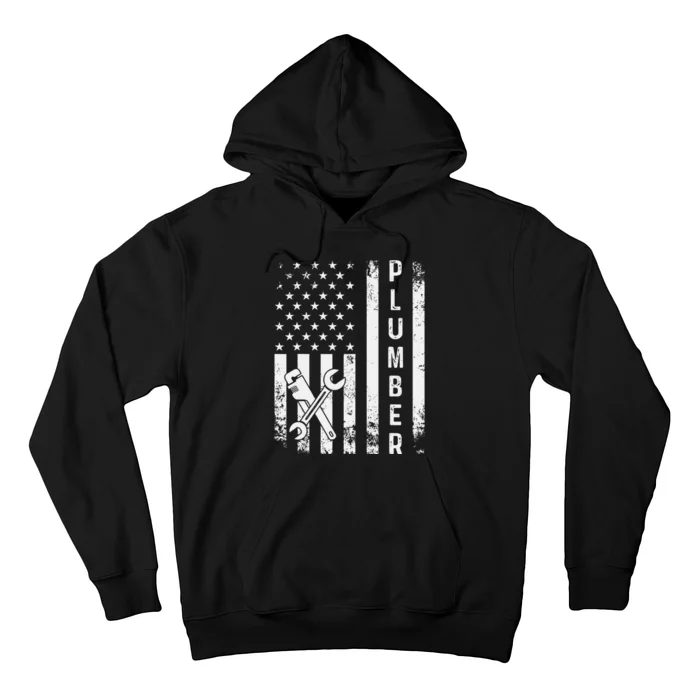 Plumber American Flag Plumbing Hoodie