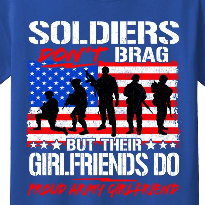 Proud Army Friend Meaningful Gift Soldiers Don't Brag Military Lover Cool Gift Kids T-Shirt