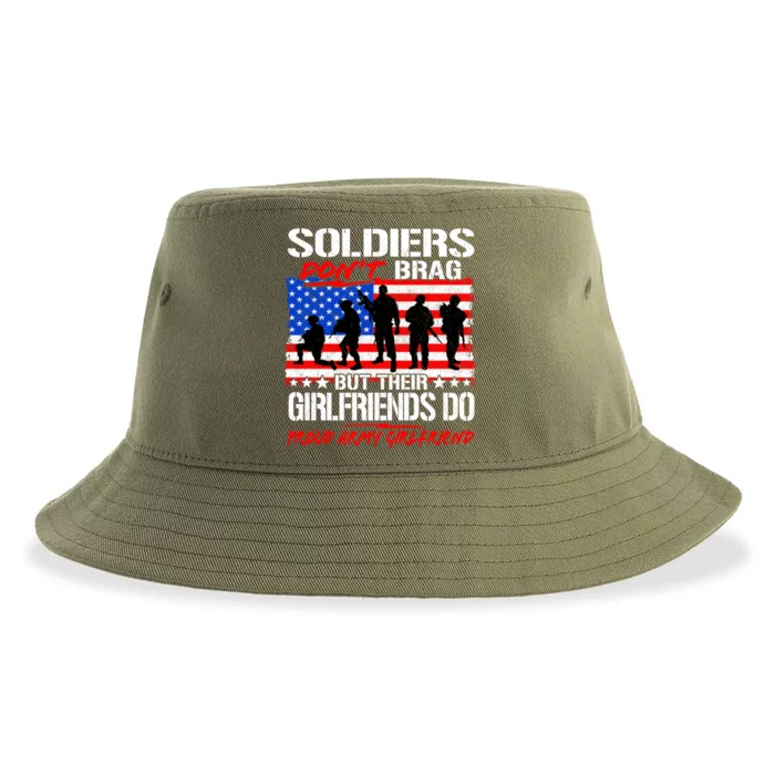 Proud Army Friend Meaningful Gift Soldiers Don't Brag Military Lover Cool Gift Sustainable Bucket Hat