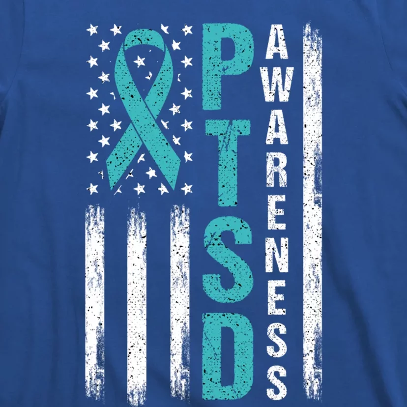 Ptsd Awareness Flag Post Traumatic Stress Disorder Warrior Gift T-Shirt