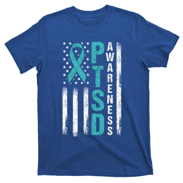 Ptsd Awareness Flag Post Traumatic Stress Disorder Warrior Gift T-Shirt