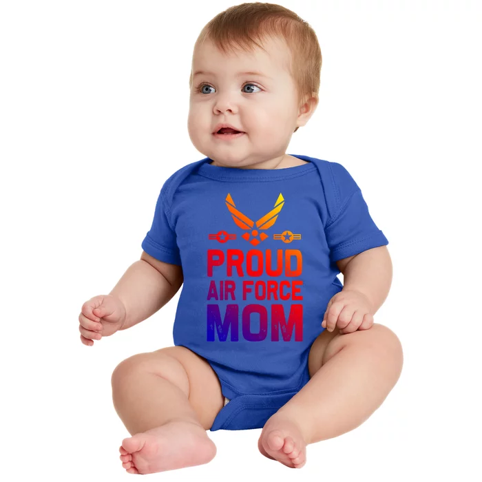 Proud Air Force Mom Veteran Of United States Air Force Cute Gift Baby Bodysuit