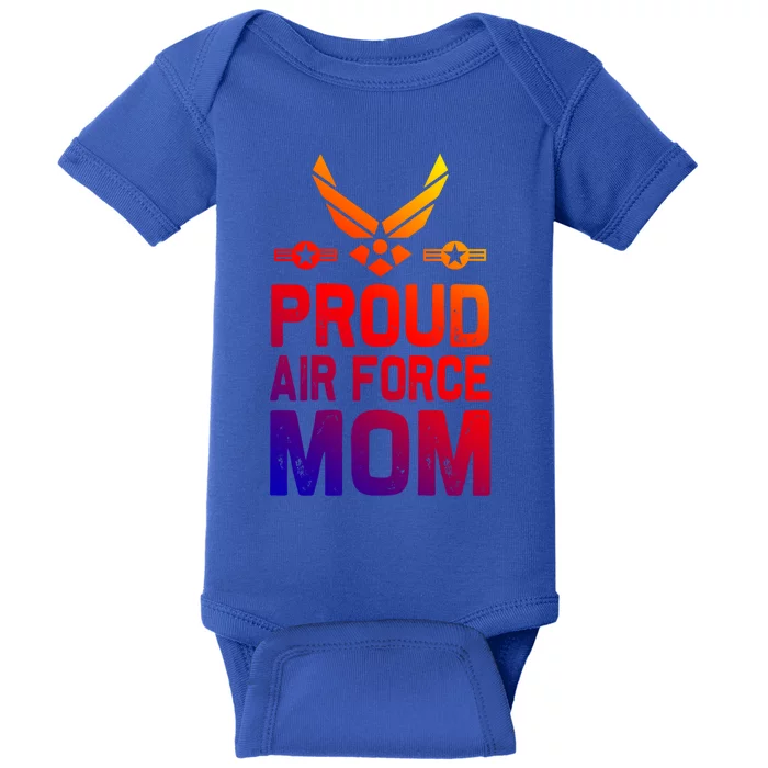 Proud Air Force Mom Veteran Of United States Air Force Cute Gift Baby Bodysuit