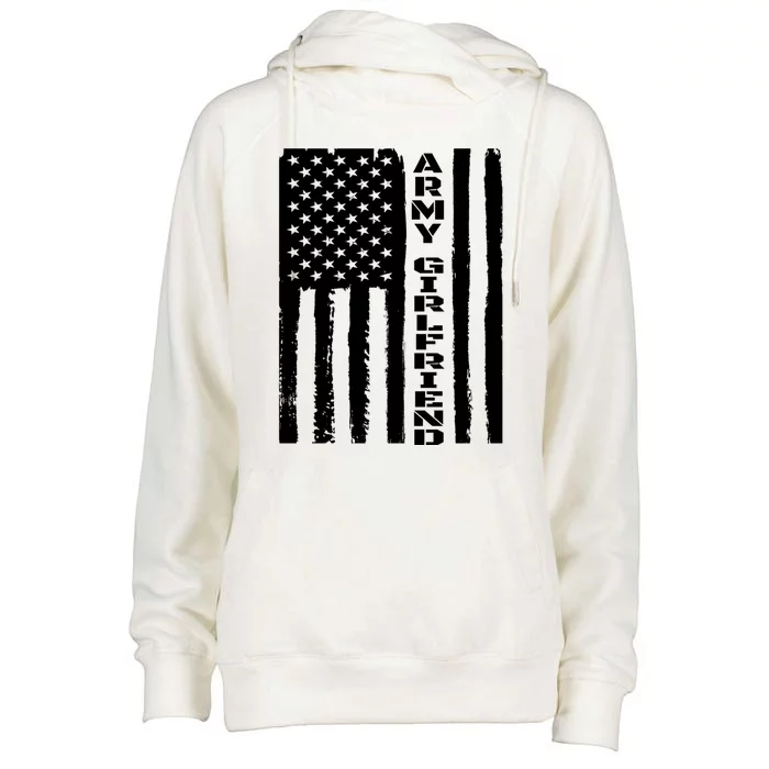 Proud Army Friend Gift Military Friend Veteran's Day Gift Womens Funnel Neck Pullover Hood