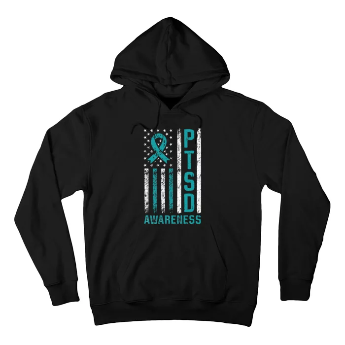 PTSD Awareness Flag Post Traumatic Stress Disorder Warrior Hoodie