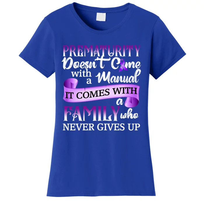 Prematurity Awareness Family Purplegiftribbon Prematurity Funny Gift Women's T-Shirt