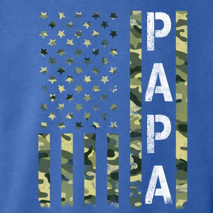 Papa American Flag Proud Dad Fathers Day Gift Toddler Hoodie