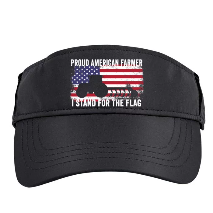 Proud American Farmer I Stand For The Flag Patriotic USA Premium Adult Drive Performance Visor