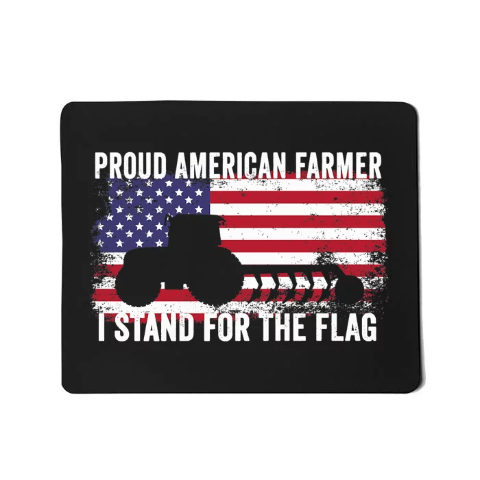 Proud American Farmer I Stand For The Flag Patriotic USA Premium Mousepad