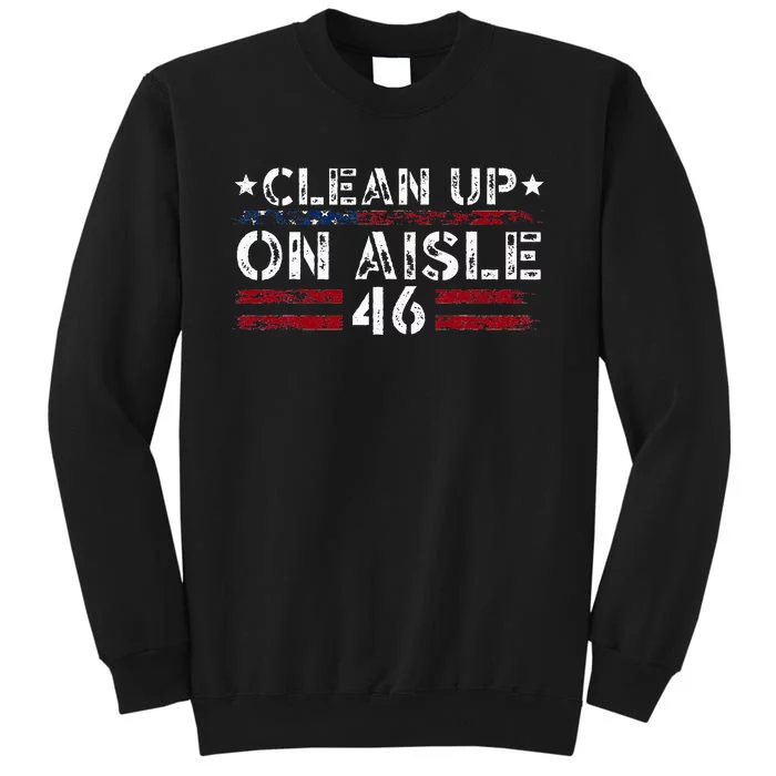 Patriotic American Flag Usa Clean Up On Aisle 46 Sweatshirt