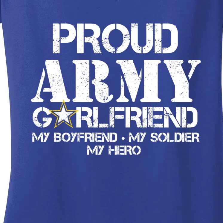 Proud Army Friend Gift Military Friend My Hero Women's V-Neck T-Shirt