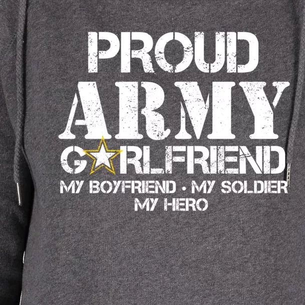 Proud Army Friend Gift Military Friend My Hero Womens Funnel Neck Pullover Hood