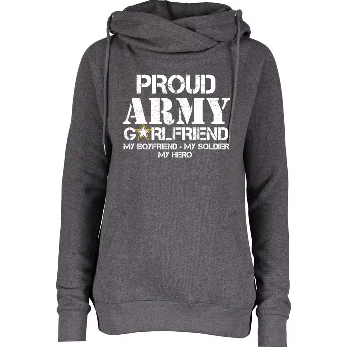 Proud Army Friend Gift Military Friend My Hero Womens Funnel Neck Pullover Hood