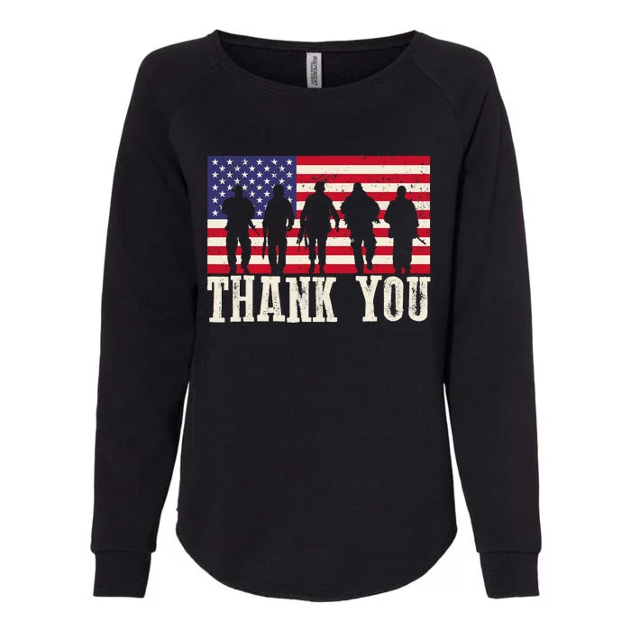 Patriotic American Flag Thank You For Girl Boy Womens California Wash Sweatshirt