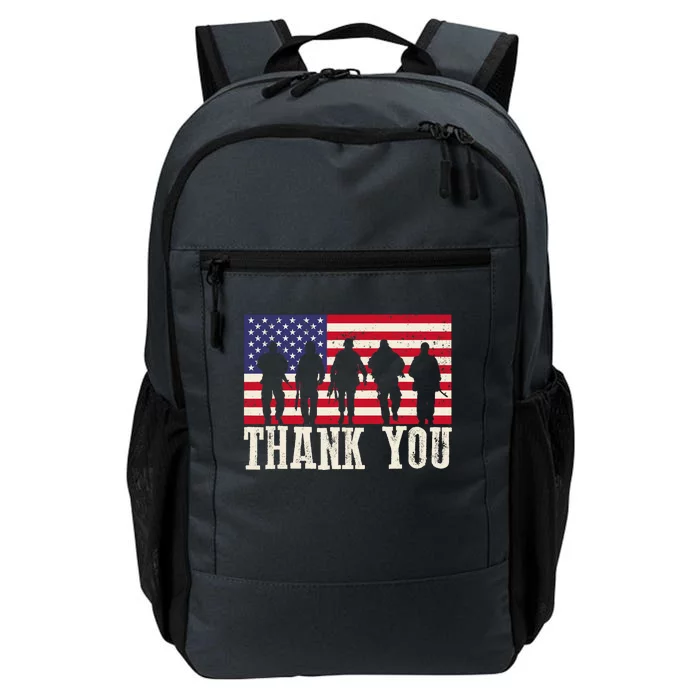 Patriotic American Flag Thank You For Girl Boy Daily Commute Backpack