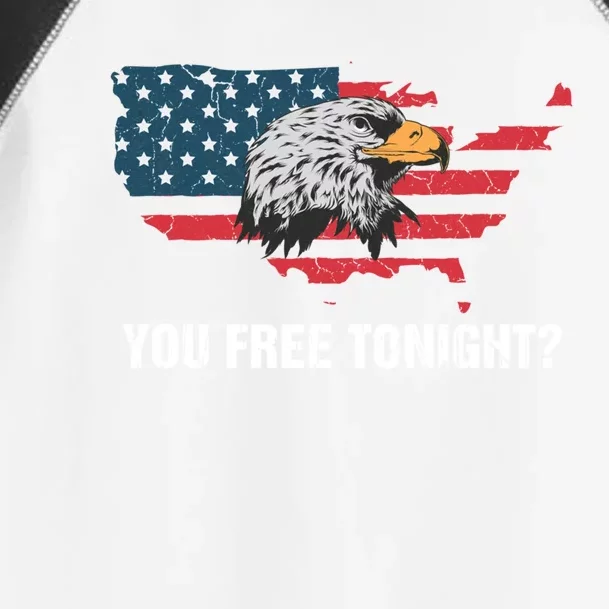 Patriotic American Flag Eagle You Free Tonight Great Gift Toddler Fine Jersey T-Shirt