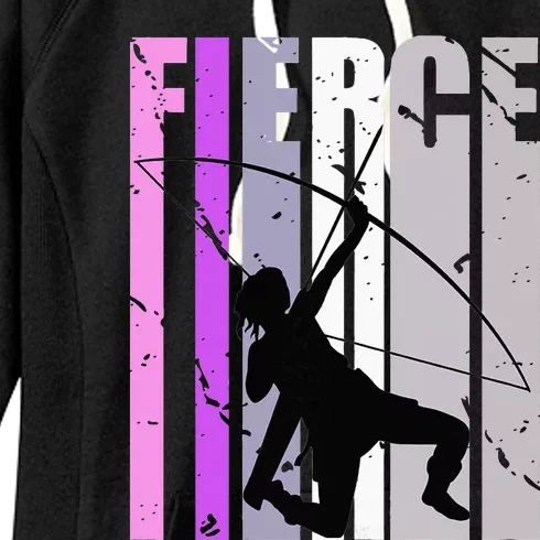 Purple Archery Fierce Birthday Archer Courage pink Women's Fleece Hoodie