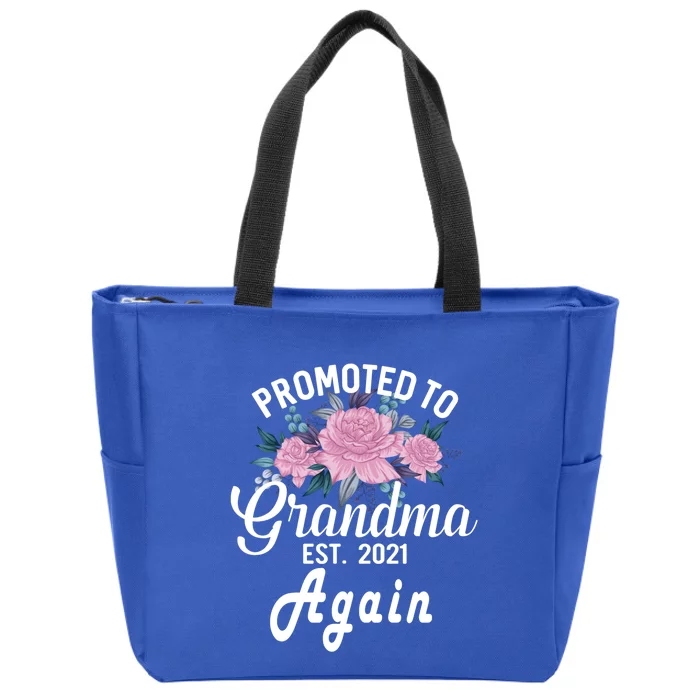 Pregnancy Announcet For GrandparentsPromoted To Grandma Gift Zip Tote Bag