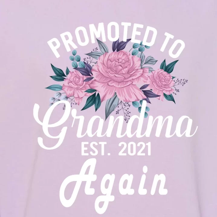 Pregnancy Announcet For GrandparentsPromoted To Grandma Gift Garment-Dyed Sweatshirt