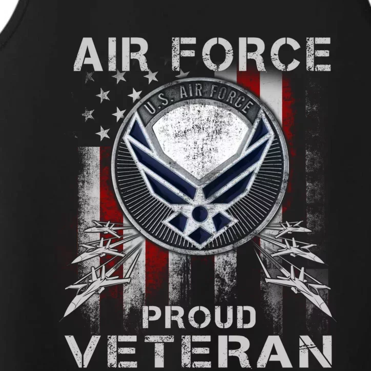 Proud Air Force Veteran Military Meaningful Gift Veteran Day 2019 Great Gift Performance Tank