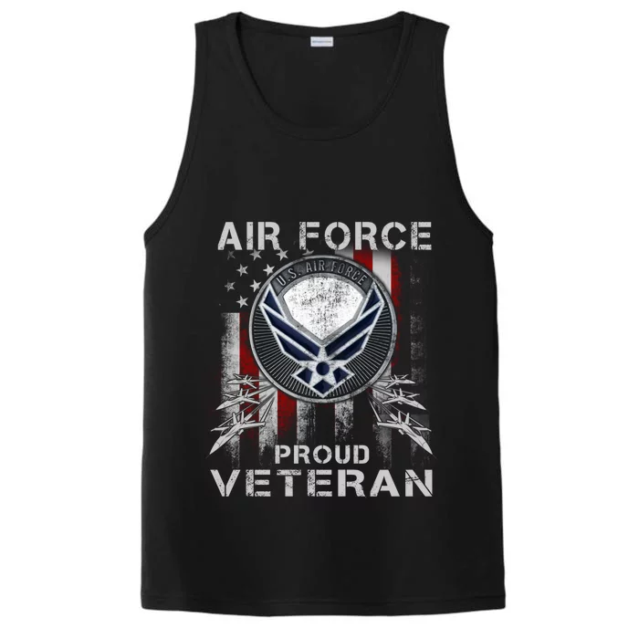 Proud Air Force Veteran Military Meaningful Gift Veteran Day 2019 Great Gift Performance Tank