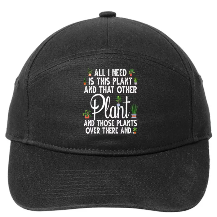 Plant Art For  Gardening Plant Lover Gardener 7-Panel Snapback Hat