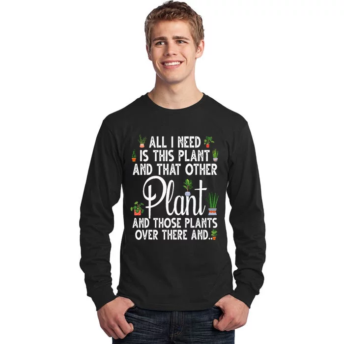 Plant Art For  Gardening Plant Lover Gardener Tall Long Sleeve T-Shirt