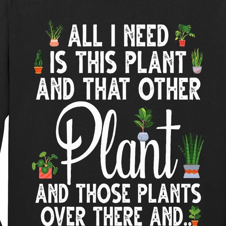 Plant Art For  Gardening Plant Lover Gardener Tall Long Sleeve T-Shirt