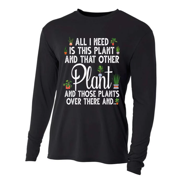 Plant Art For  Gardening Plant Lover Gardener Cooling Performance Long Sleeve Crew